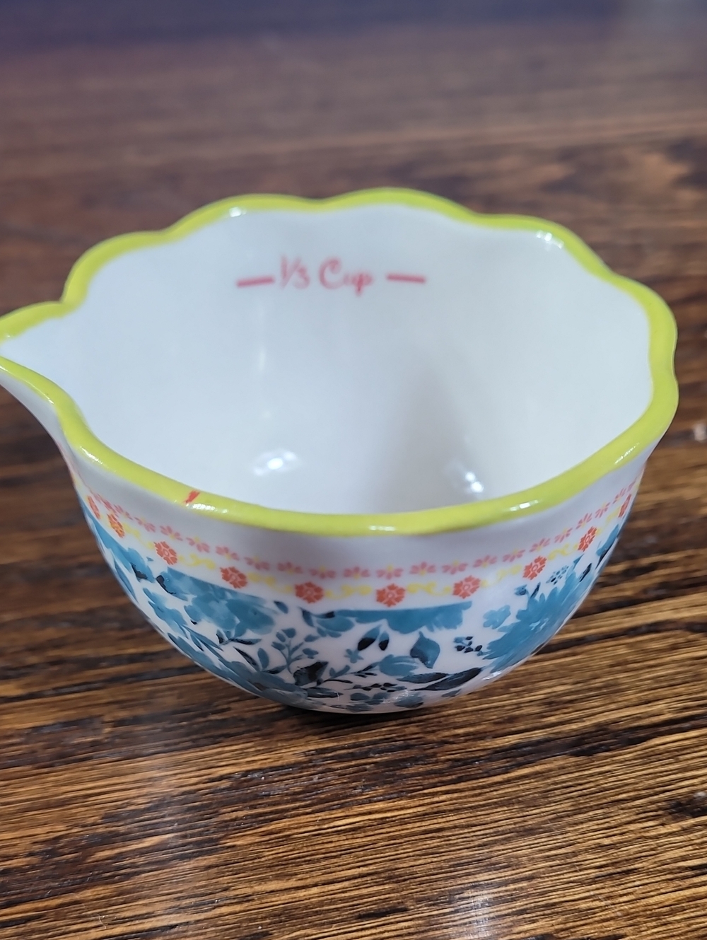 The Pioneer Woman Ceramic Measuring Bowl 1/3 Cup Cottage Cheerful Granny